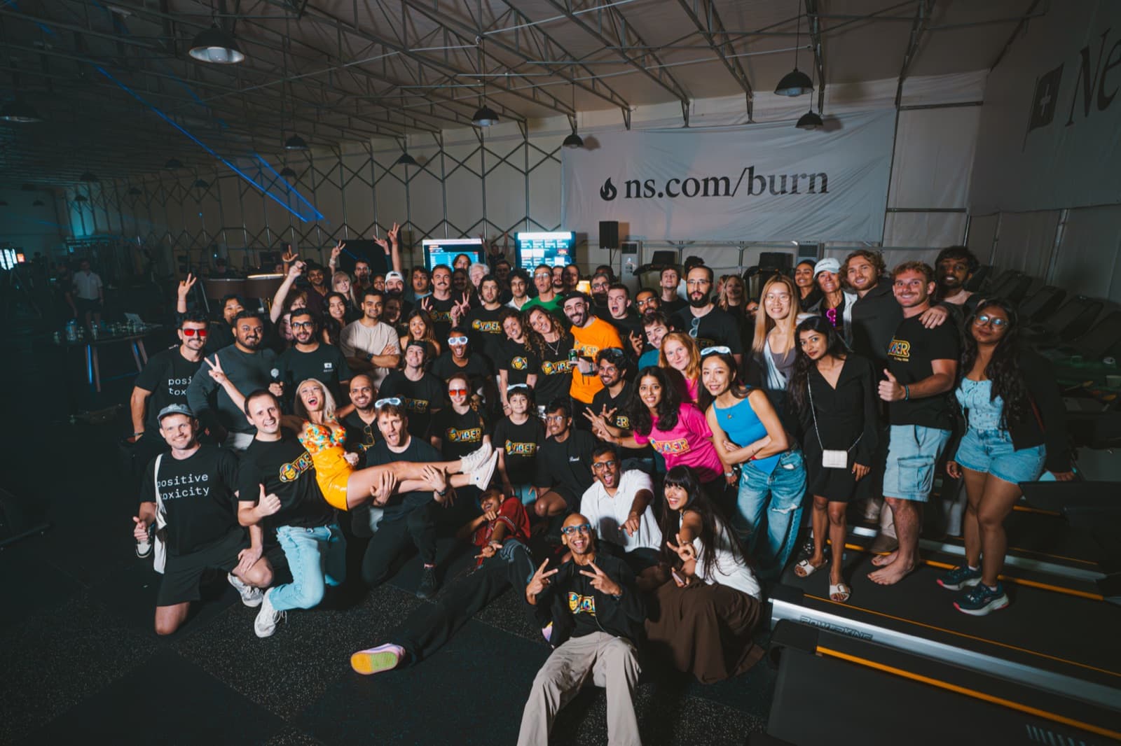 Full company group photo at a Pathwise and Viber team-building hackathon