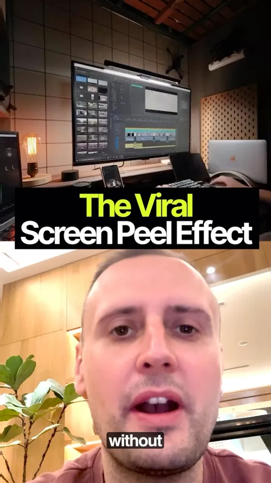 Video cover: Peel the image off a phone screen