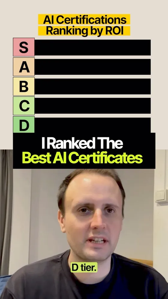 Video cover: AI certificates: five tiers, then build something
