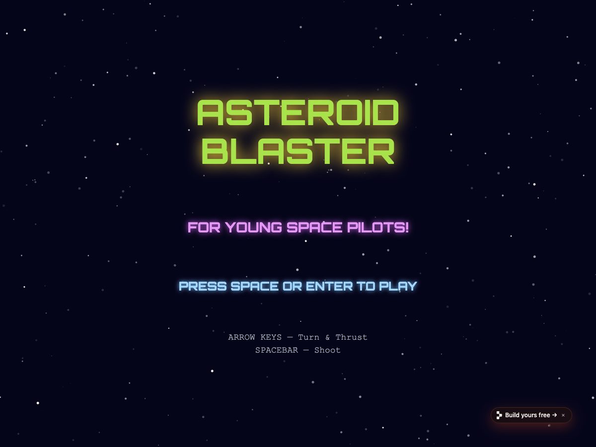 Screenshot of Asteroid Blaster